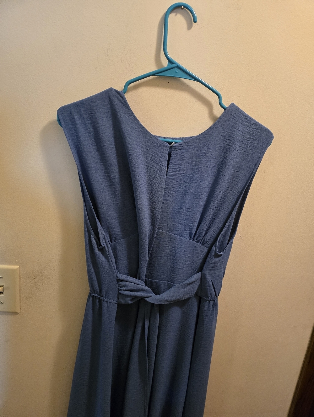 Elegant Cornflower Blue Midi Dress Size L - Picture 4 of 9